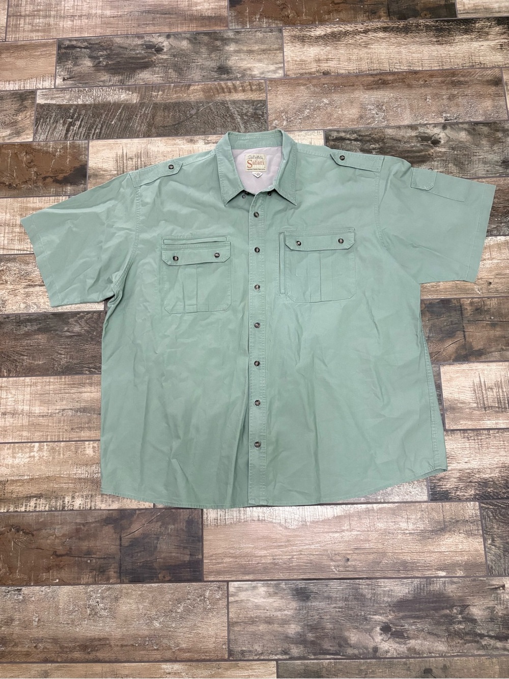 Cabela's Short Sleeve Button-Up Shirt - Seafoam Green